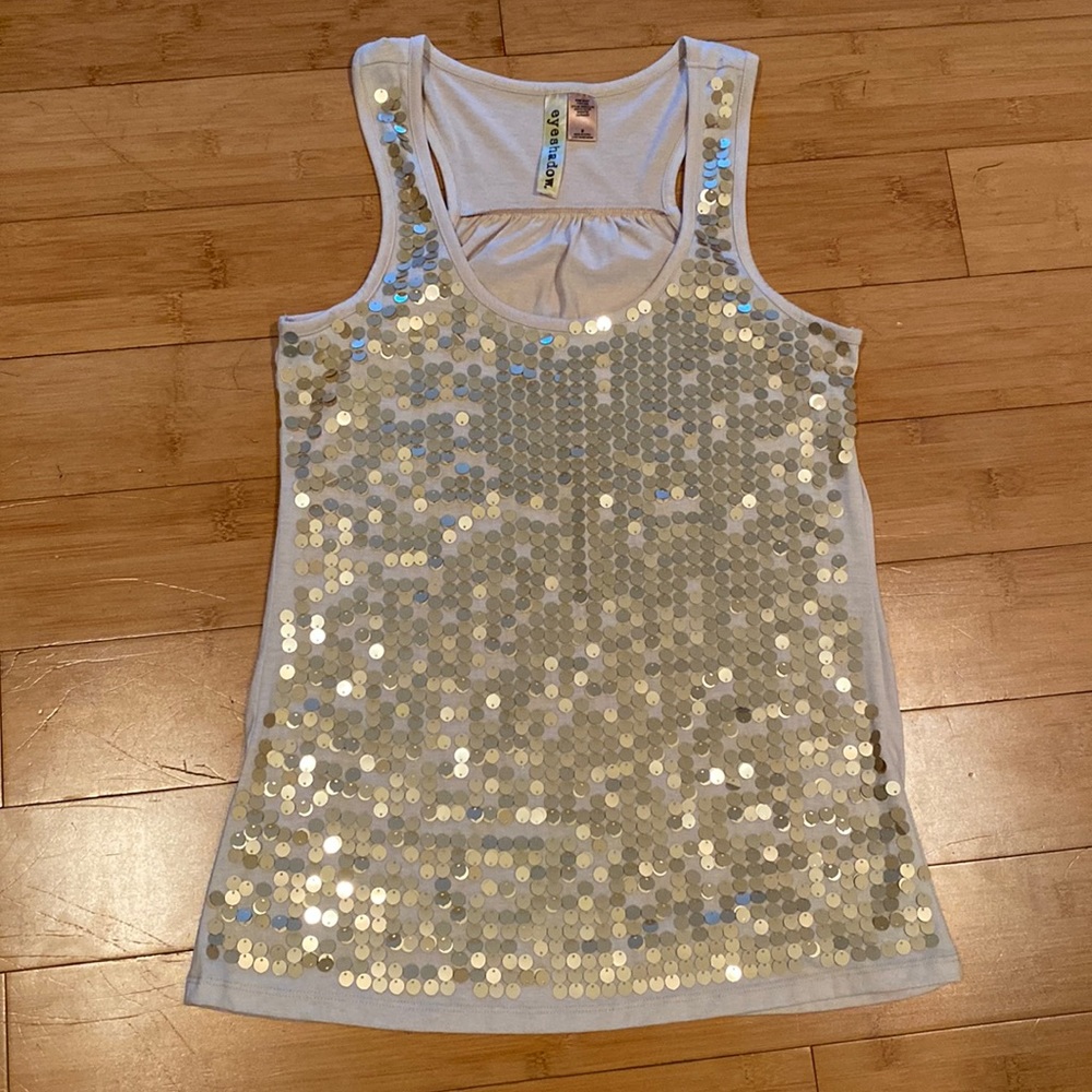 Gold sequin tank top - Juniors Medium - eyeshadow brand